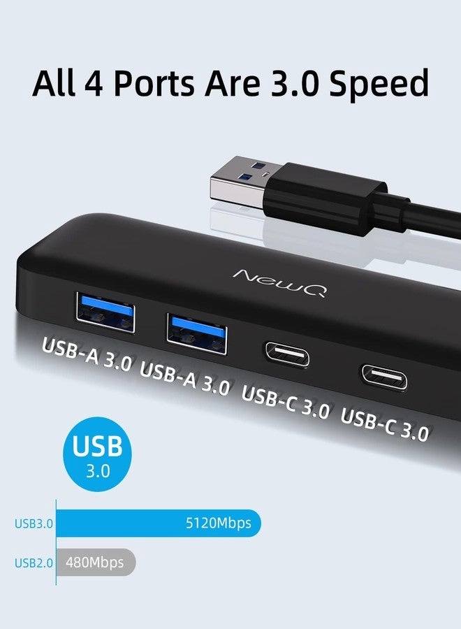USB Hub 4 Ports - 2x USB-C 3.0 2x USB-A 3.0