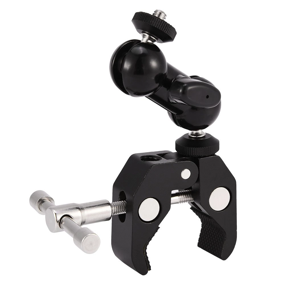Ycauty Dual Ball Arm Mount - Aluminum Alloy Black