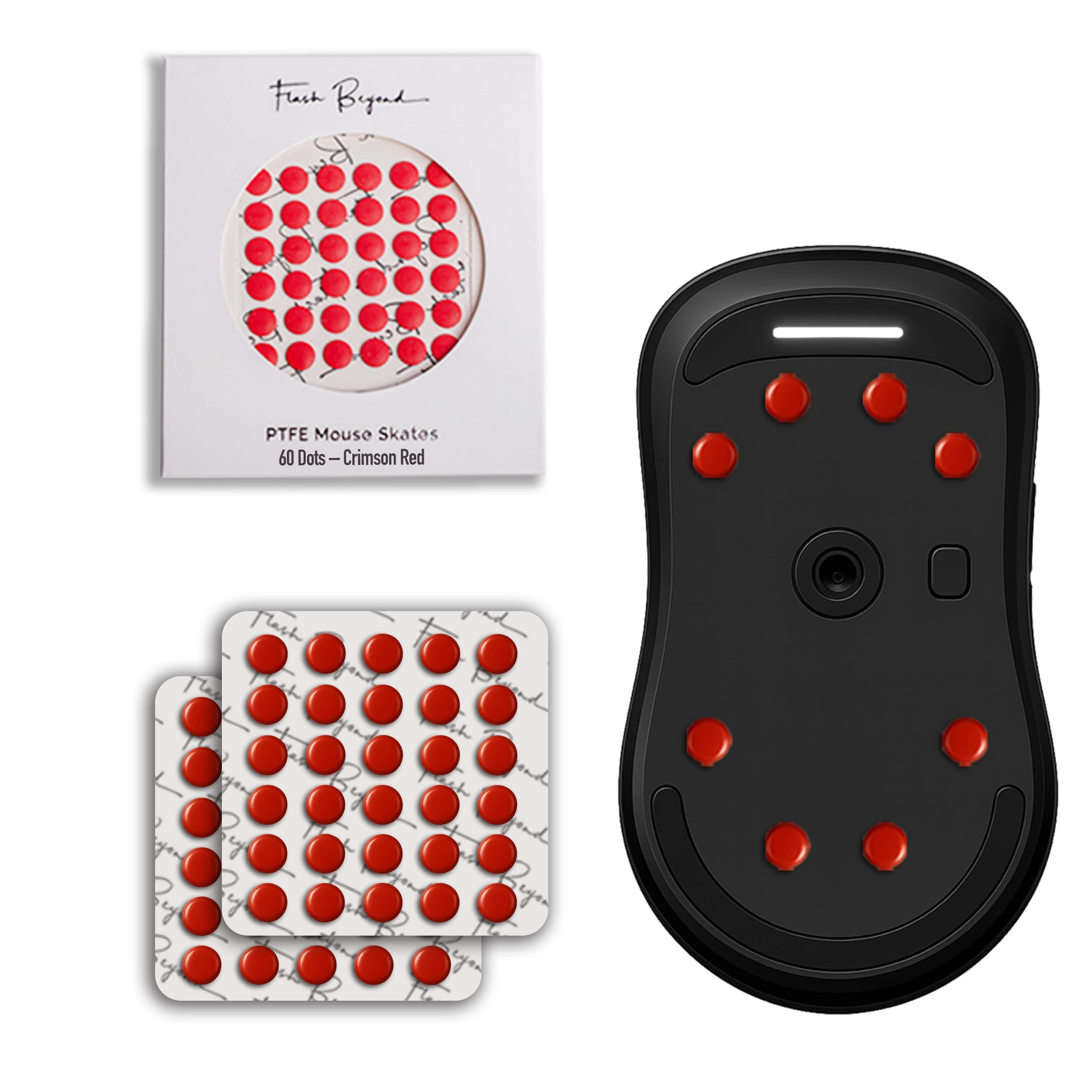 flash beyond 60 Dot Mouse Skates - PTFE Crimson Red