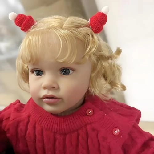 Pippa Reborn Baby Doll - 26 inch Cotton Vinyl Hand-rooted Curly Hair Ages 3+