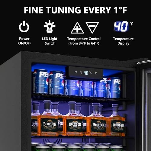 Beverage Cooler - Mini Glass Door Adjustable Shelves