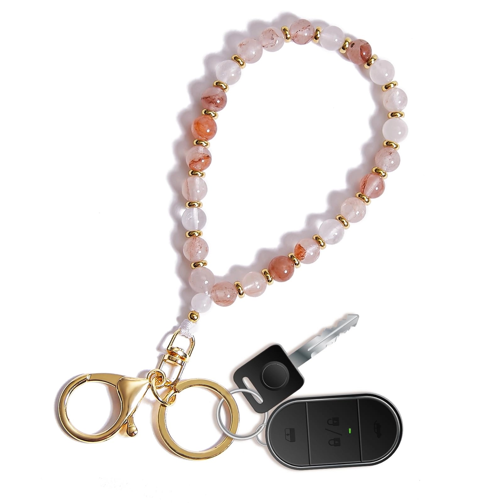 Beaded Keychain Wristlet - crystal keychain