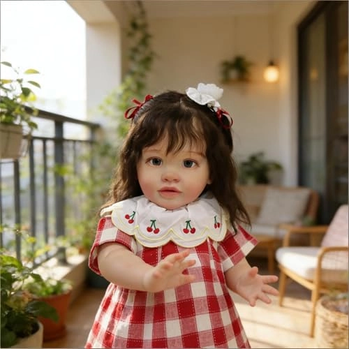 Pippa Reborn Baby Doll - 26 inch Cotton Vinyl Hand-rooted Curly Hair Ages 3+