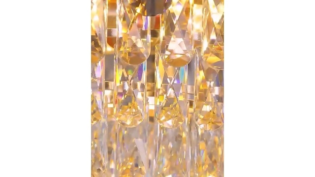 Round Crystal Chandelier - 6000K 4000K 3000K