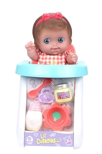 Lil' Cutesies Doll Gift Set - 9" Vinyl High Chair Ages 2+