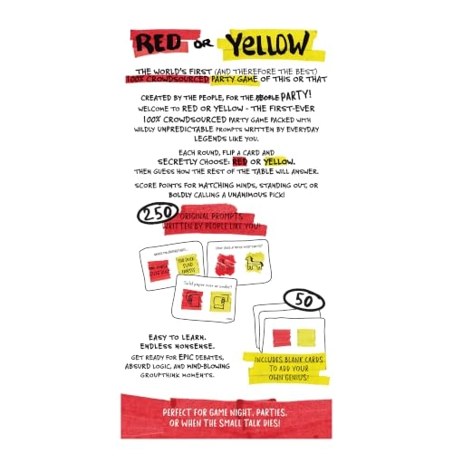 Red or Yellow - English 12+ 300x Cards