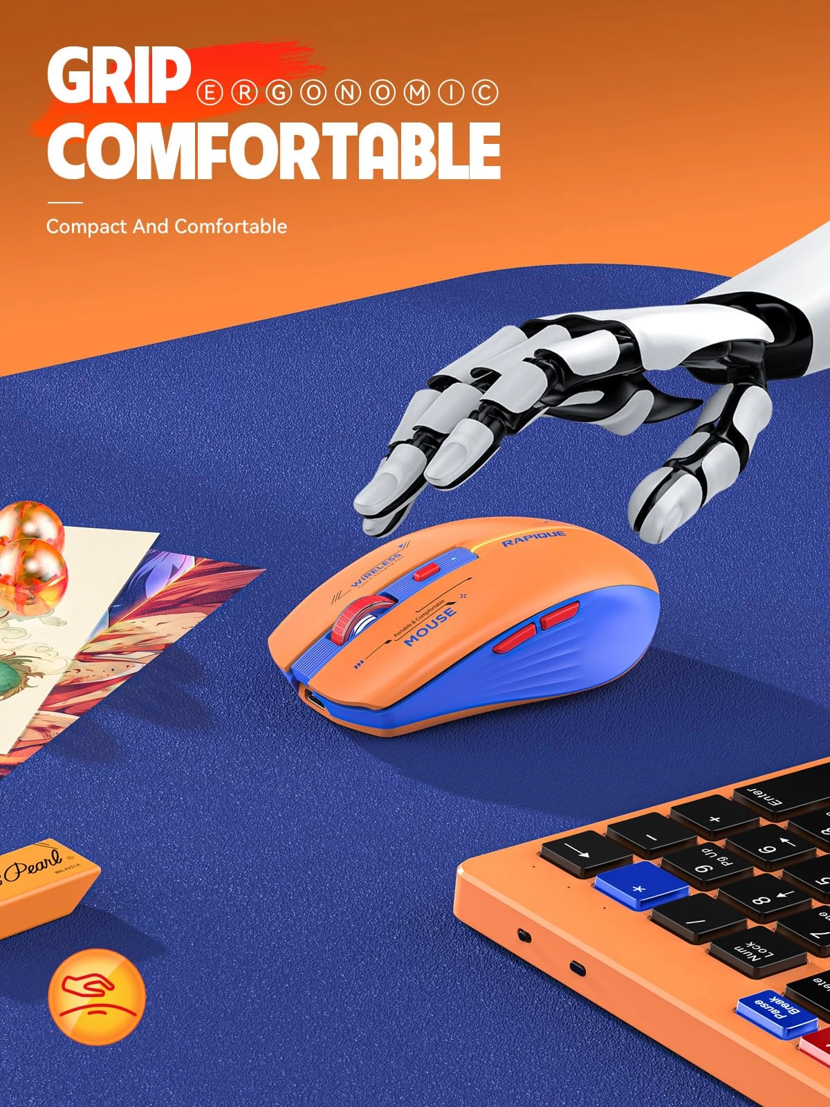 Tri-Mode Rechargeable Mouse - Wireless