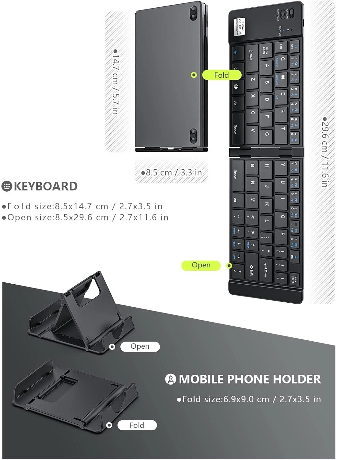 Foldable Bluetooth Keyboard
