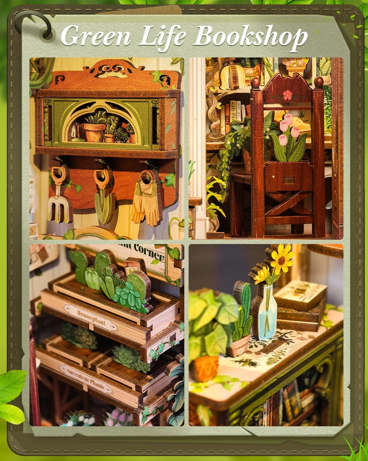 Book Nook Kit - Green Life Bookshop