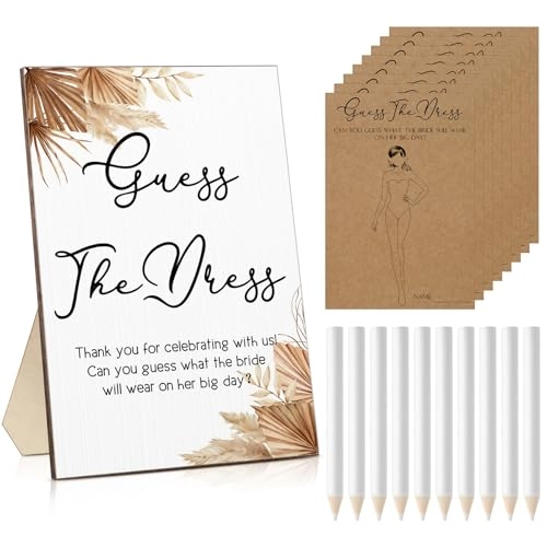 Guess The Dress Bridal Shower Game - 50 pieces