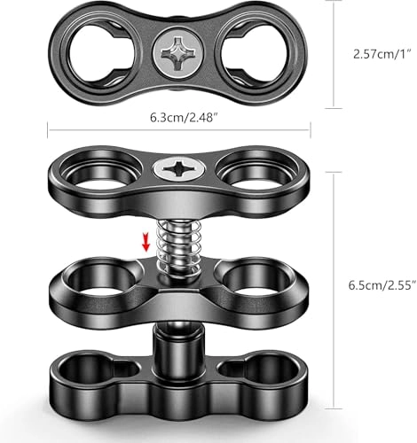 CP-2 - Double Ball Clamp Black