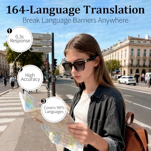 KL03 - AI Smart Glasses Real-Time Translation Bluetooth
