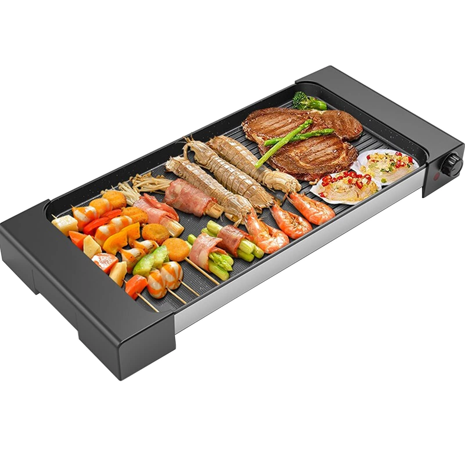 2-tier electric grill pan - 1200 W 5-7 peoples