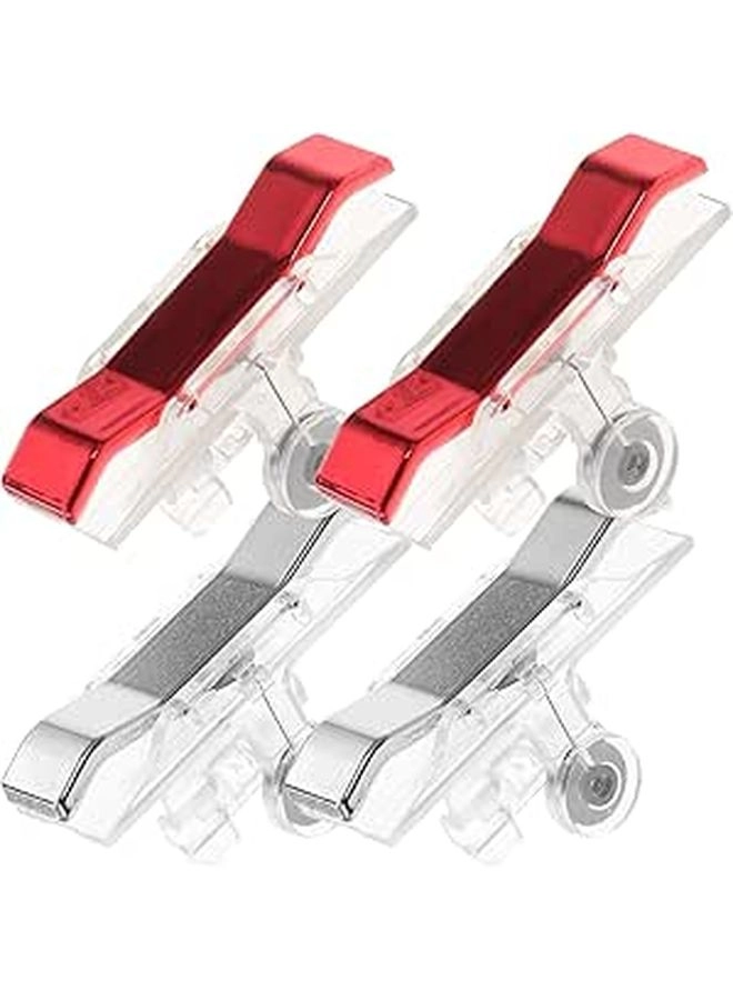 TEHAUX Mobile Game Metal Controller Buttons - 2 Pairs Red