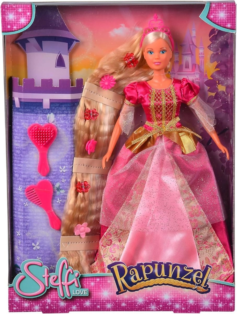 Rapunzel Fashion Doll - ultra long hair pink dresses Ages 3+