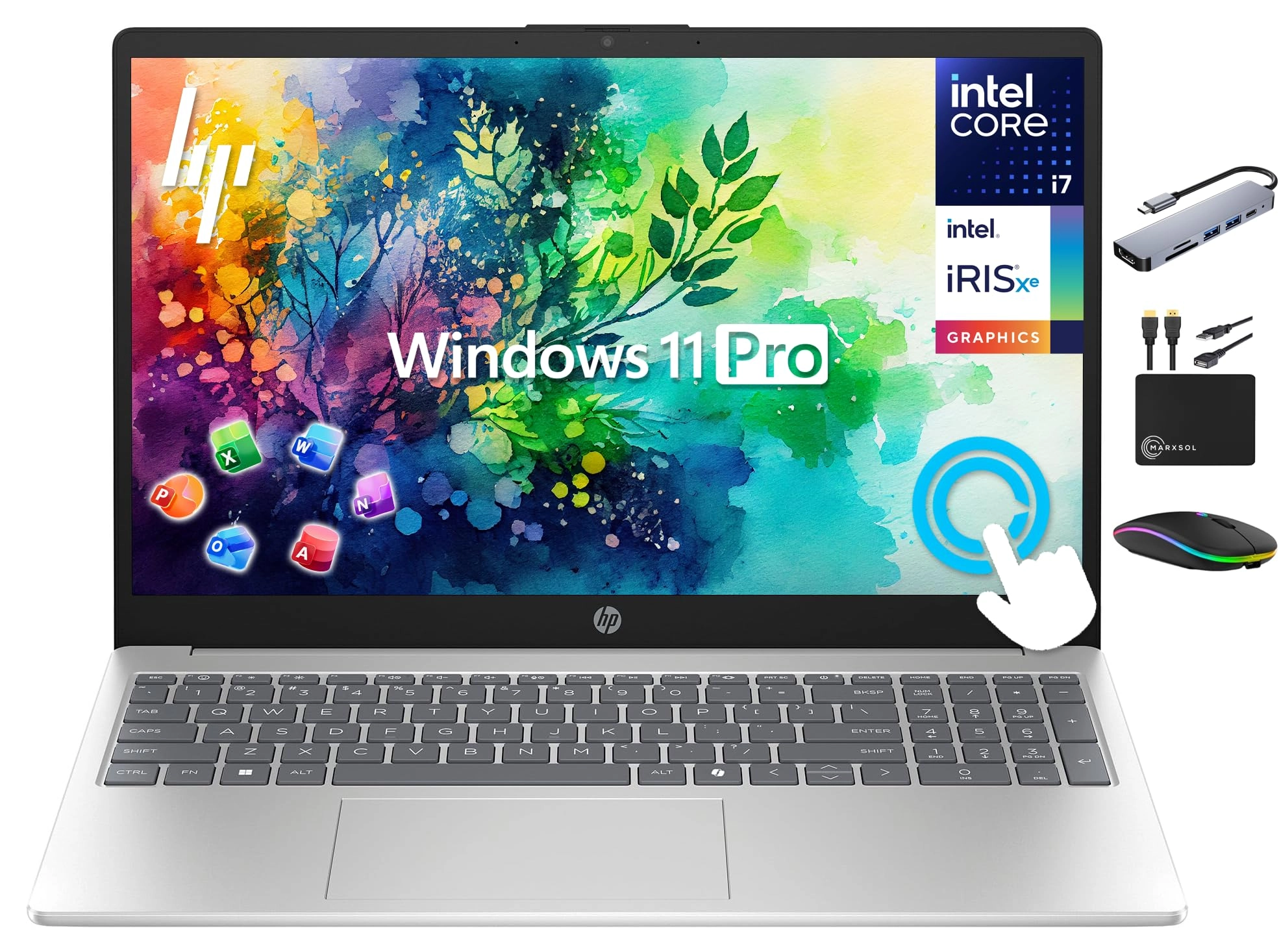 HP 15 Business Laptop 2025 - 15.6'' Core i7-1355U 16GB DDR4 1TB (512GB SSD + 500GB External)