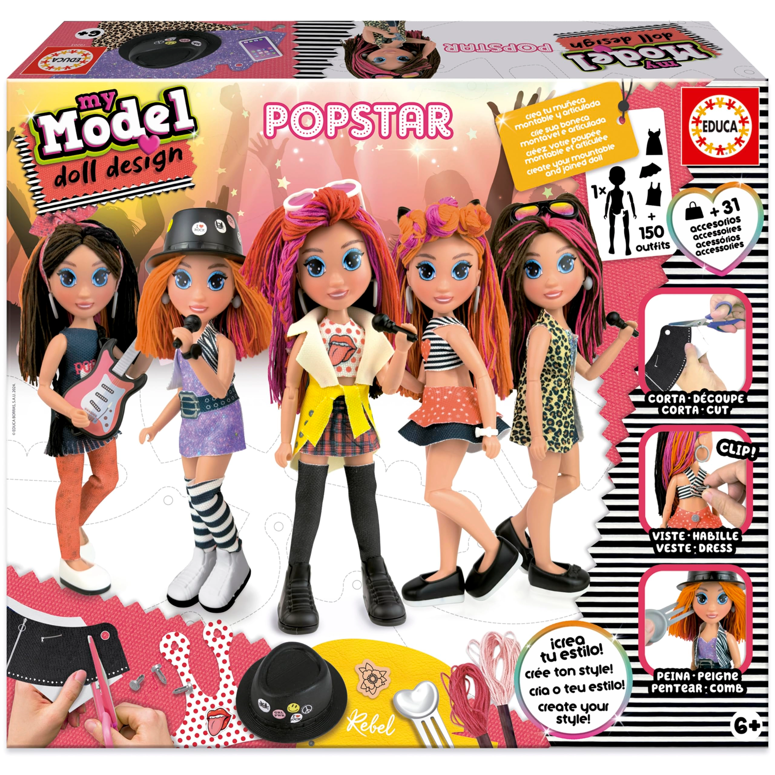 Educa My Model Doll - Pop Star Craft Set Ages 6+