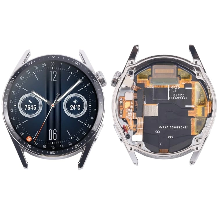 HUAIGNZDF Watch Spare Part LCD Screen Digitizer Full Assembly for Huawei Watch GT 3 46mm - Single Cable Edition Black