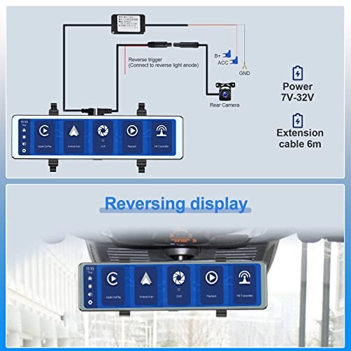 Camera Car Dash Cam Rear View Mirror - 1920 x 1080P