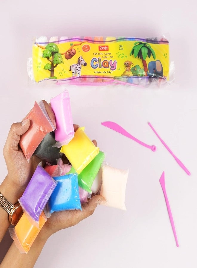 Super Light Air Clay - for Kids Sculpting Tools Pack 24 pcs.