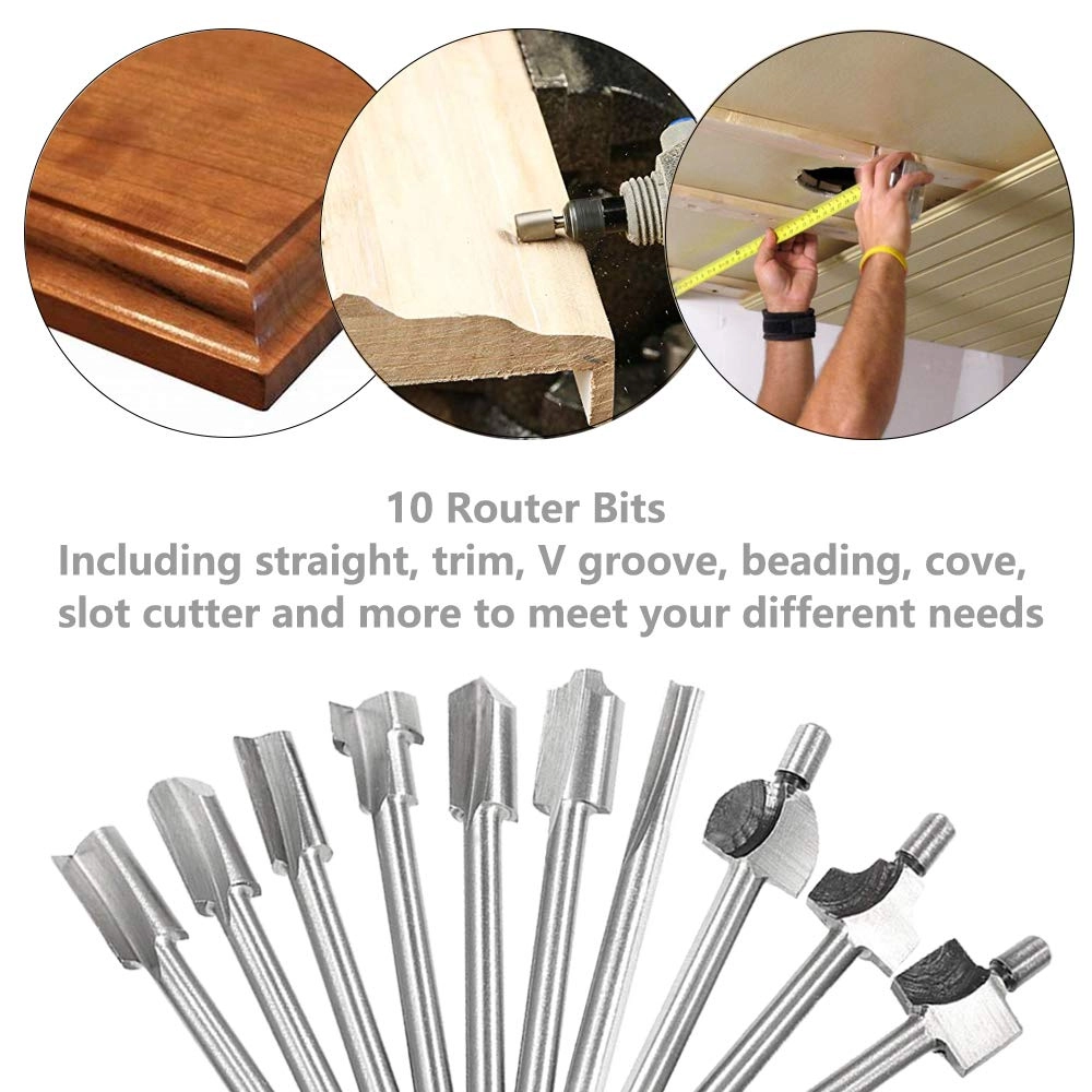 Router Bits - 1/8 Inch( 3mm ) 10pcs
