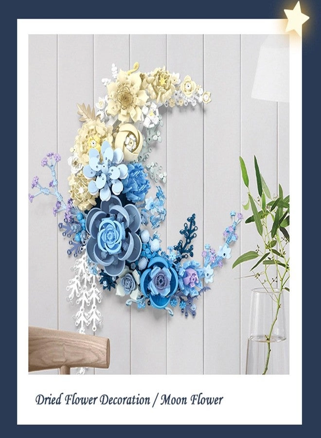 Blue Flowers Moon Building Blocks - 934 pcs