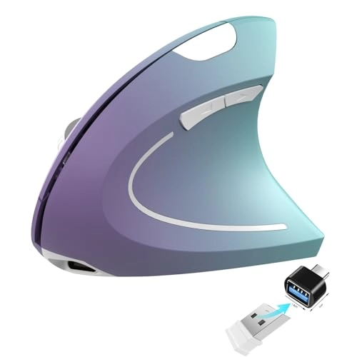 Ergonomic Vertical Wireless Optical Mouse - USB