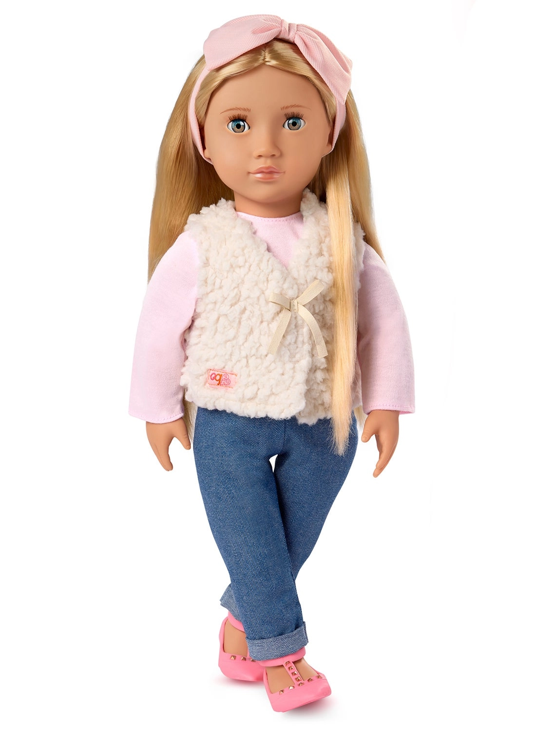 Emmie Doll - 18-inch Glam Fur Vest Ages 3+