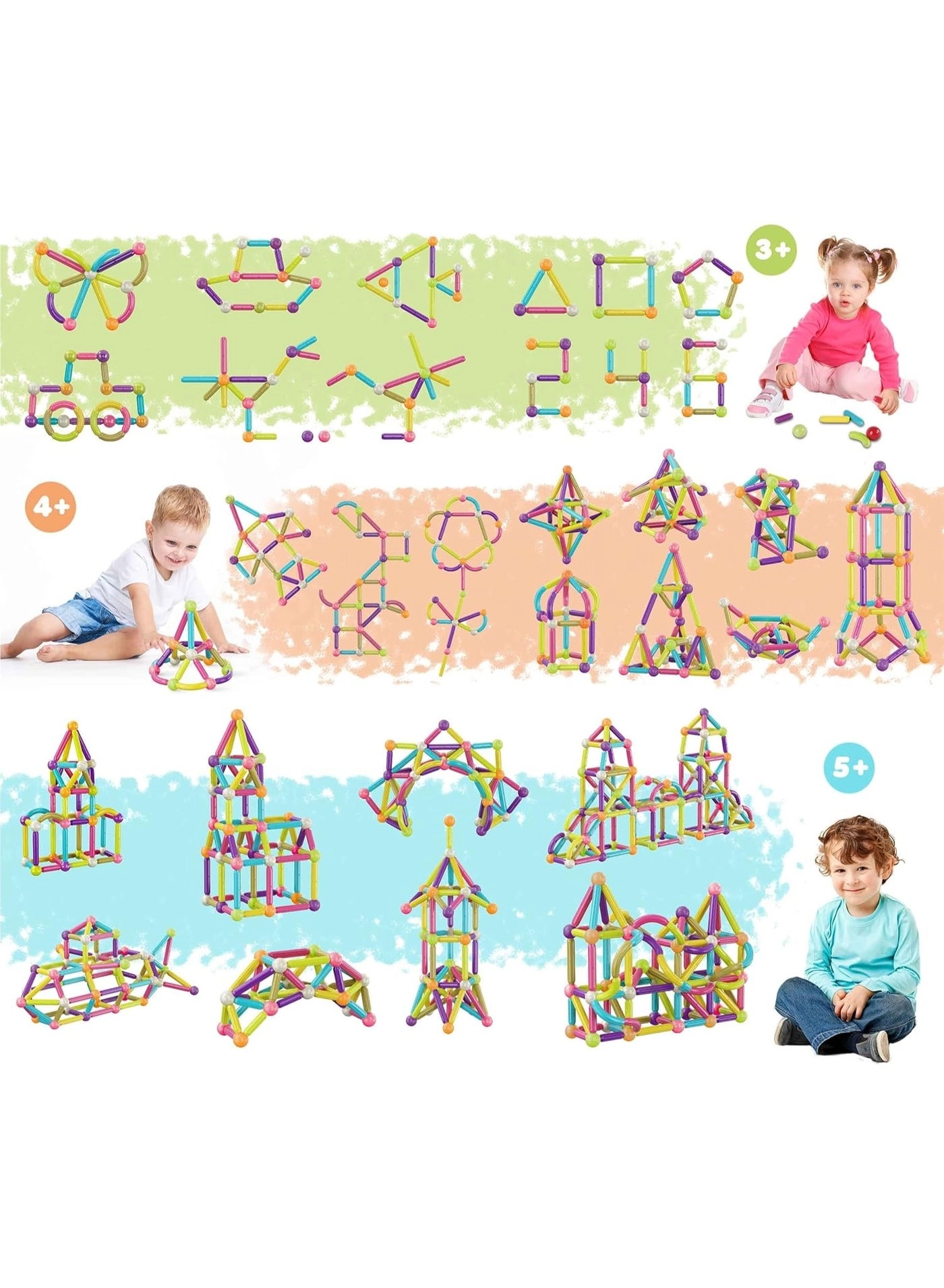 Magnetic Stick Building Block - 100pcs
