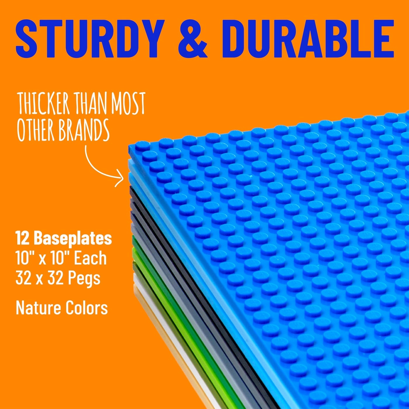 Stackable Baseplates - 12 pcs