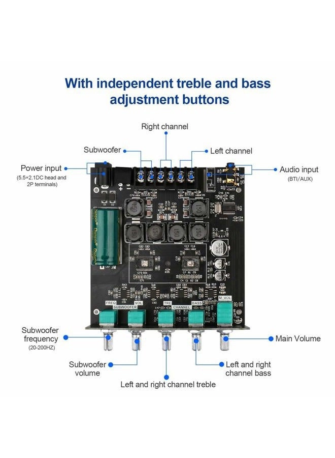 ZK-TB21 - 2.1 channel 50W*2 Max100W
