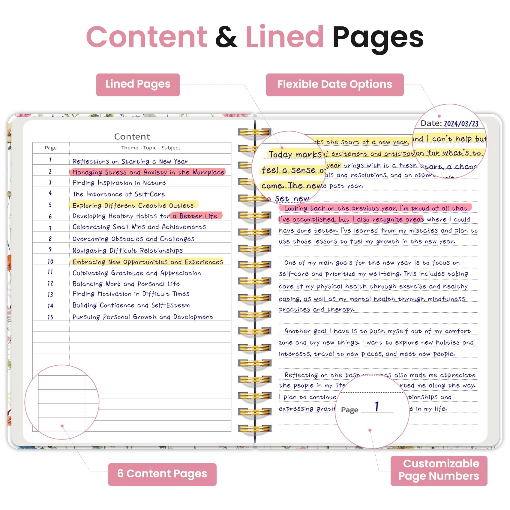 Spiral Notebook B5 Spiral - Lined 300 Pages
