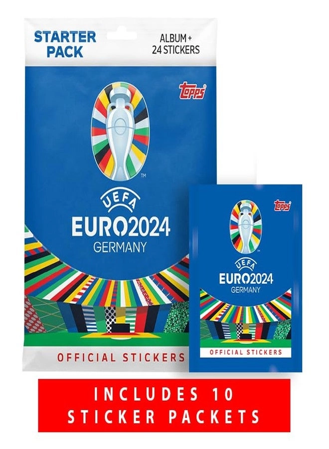 Topps Official Euro 2024 Sticker Collection - Starter Pack - 24pcs