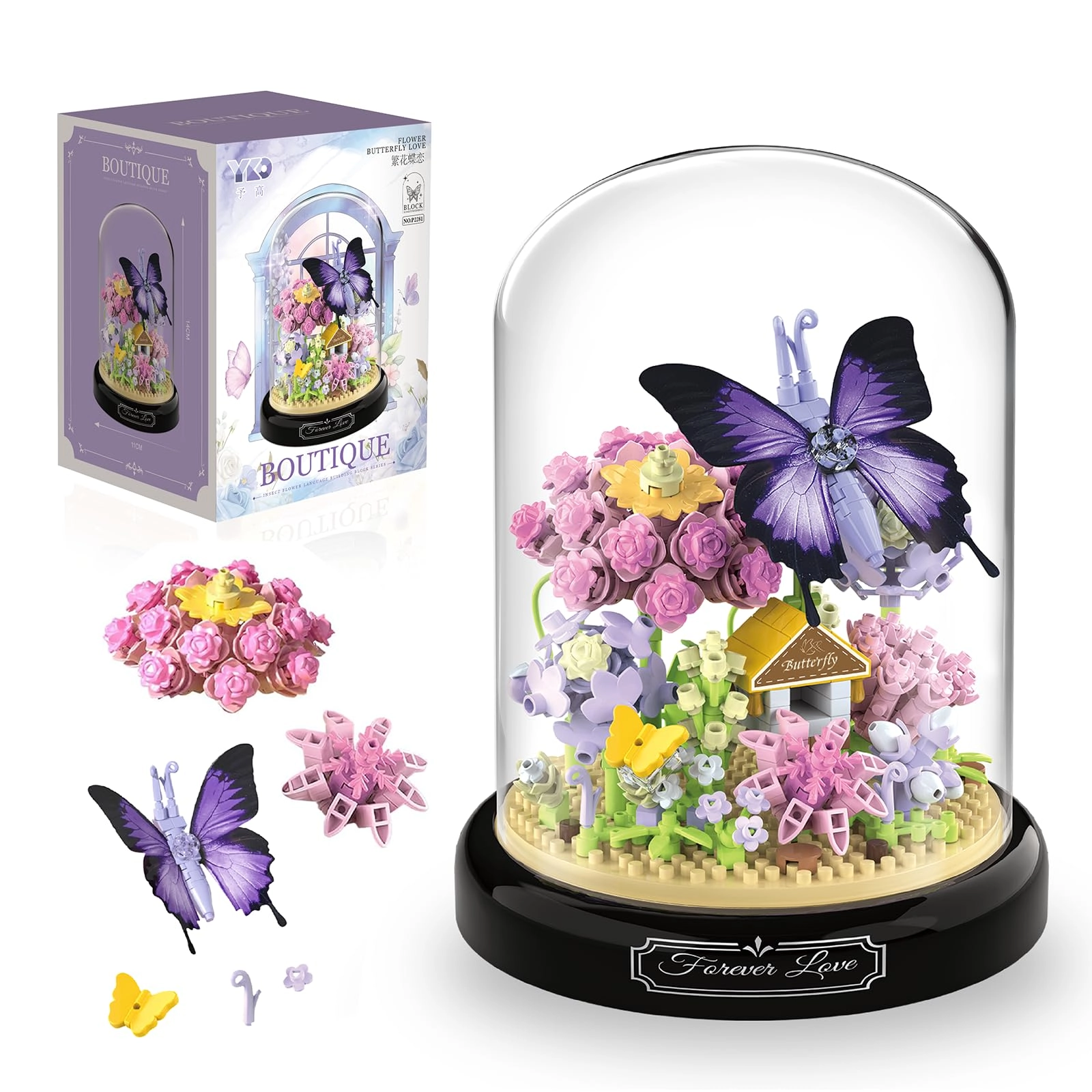 PQKIE Flower Bouquet Building Set