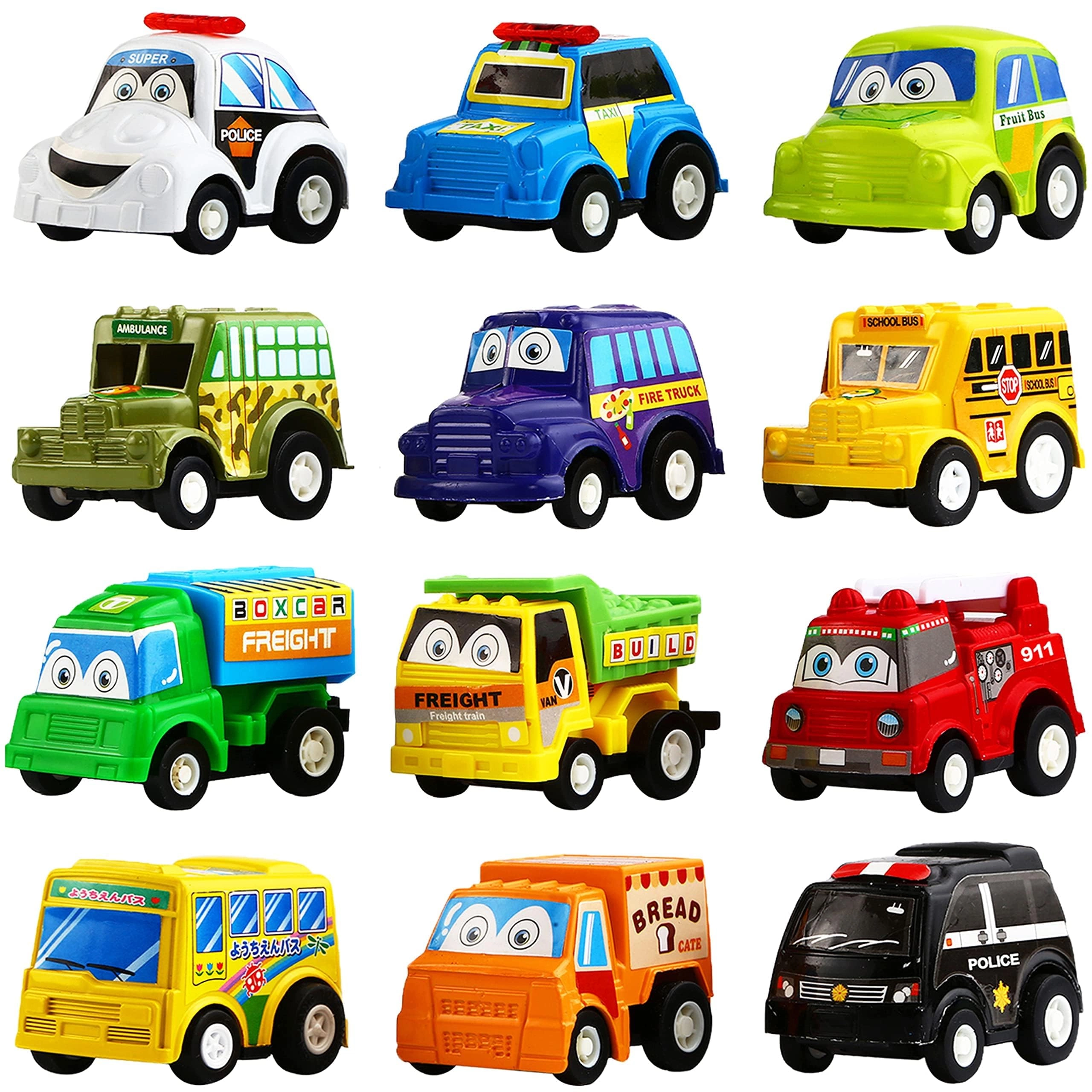 funcorn toys Pull Back Car - 2 inches 12 pcs