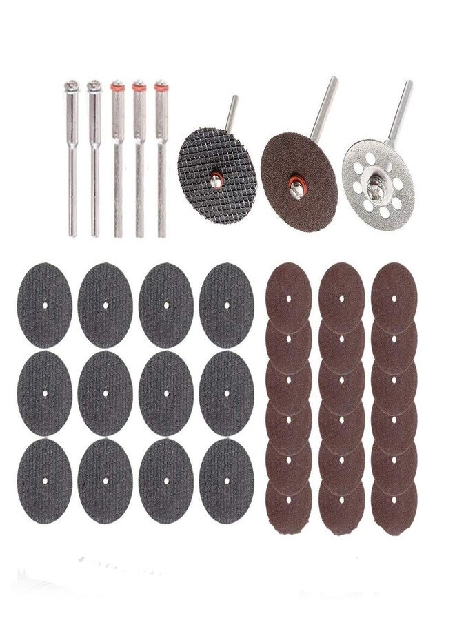 Diamond Discs + Mandrel + Diamonte Cutting Discs + Drill Bit Shank + Rotary Tool Blade + Disc Saw Carv - 3 Sets 25mm