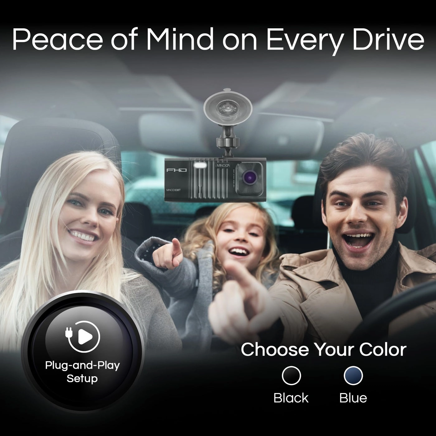 Dash Camera - 1080P 3-Channel 32GB