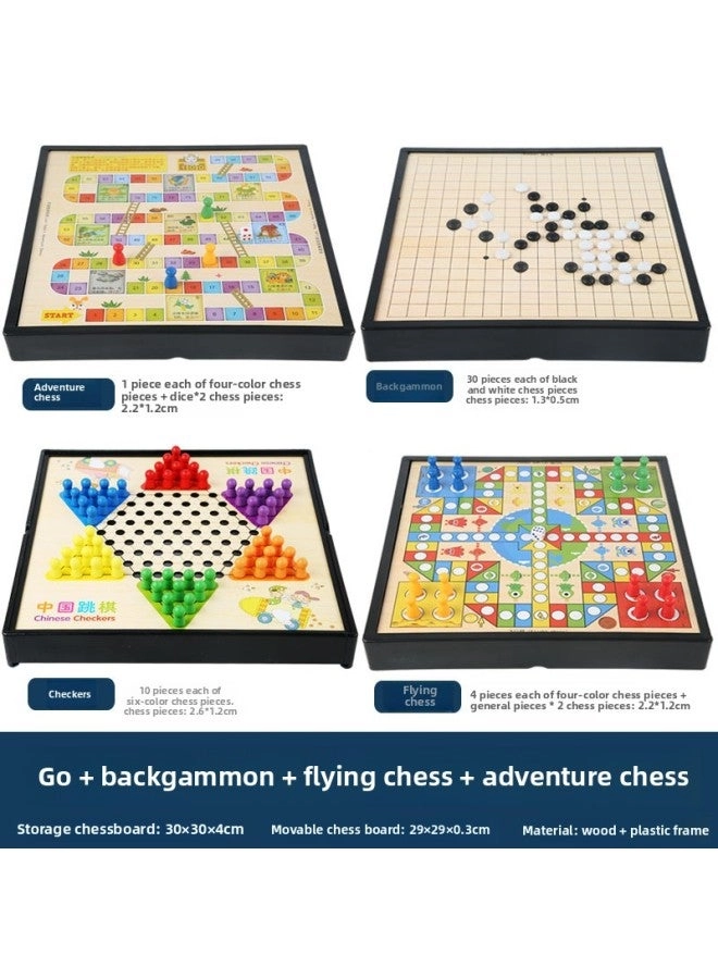 Generic Flying Chess - Multi-functional Chessboard Four-in-one