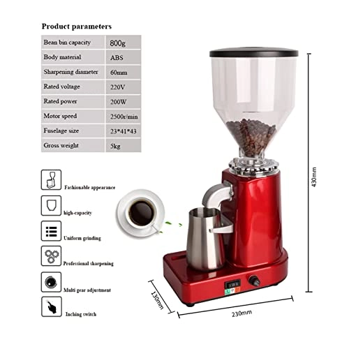 Coffee Bean Grinder - 800g 19 File Adjustable