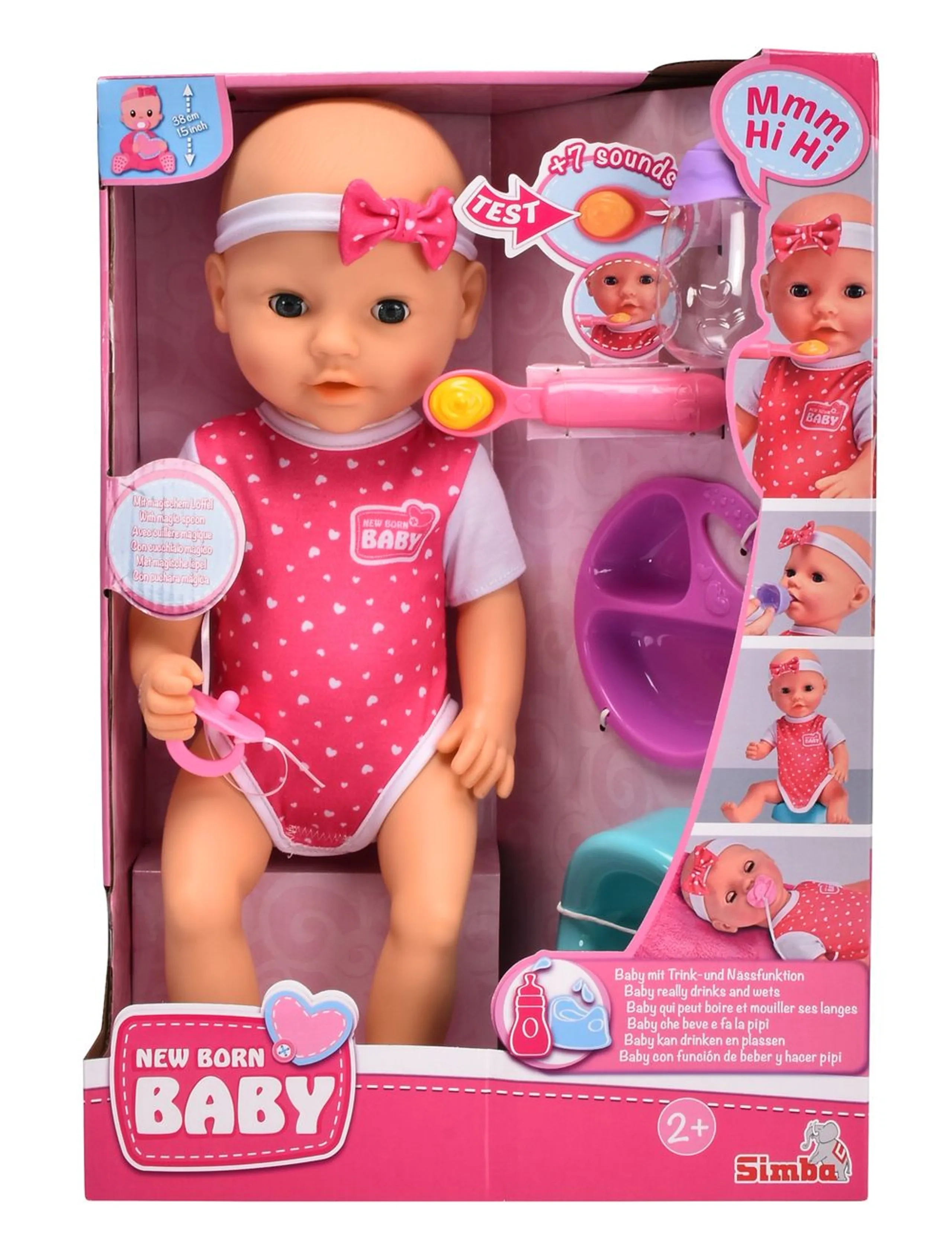 New Born Baby Doll Playset - 38 cm Full Vinyl Body Ages 2+