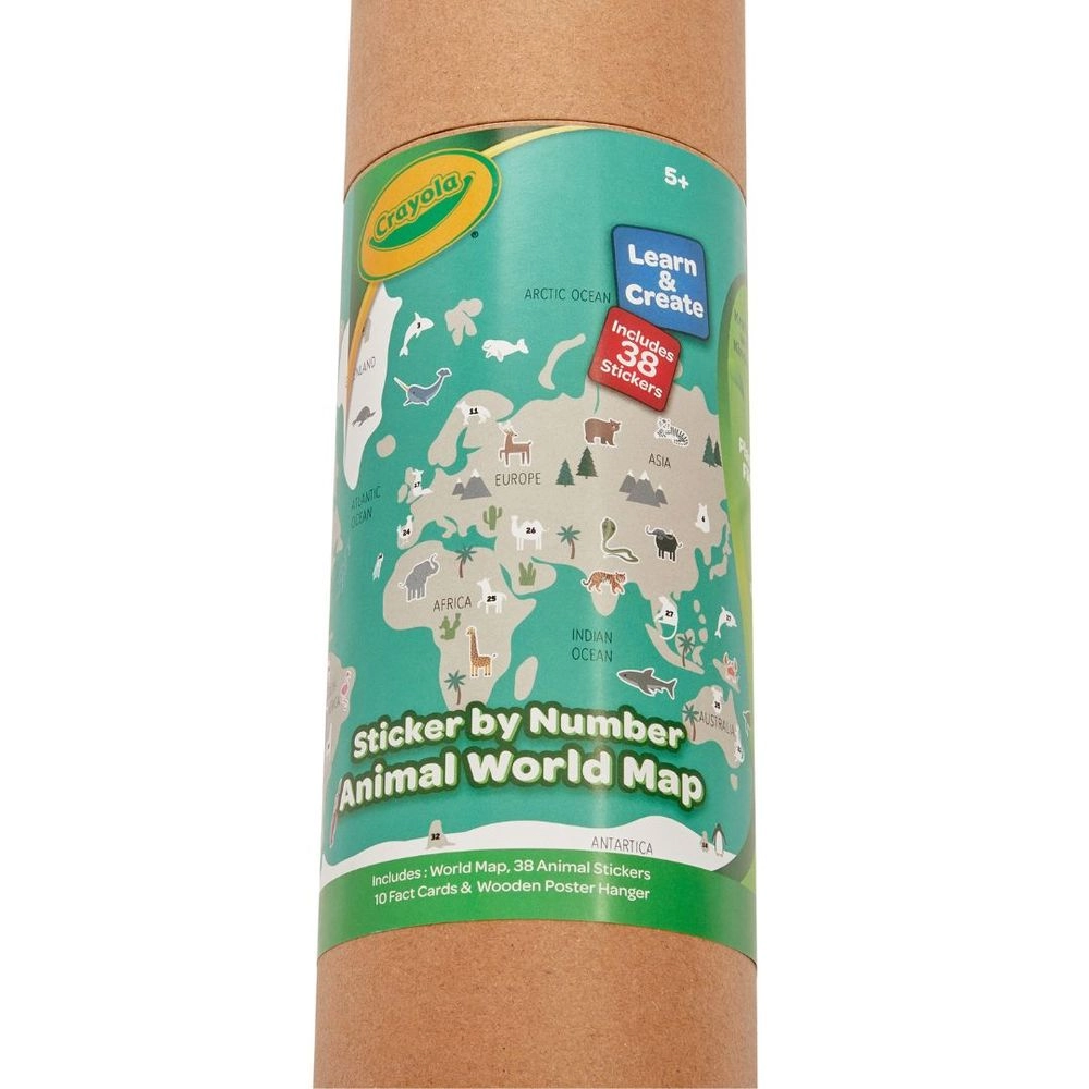 Animal World Map Sticker Book