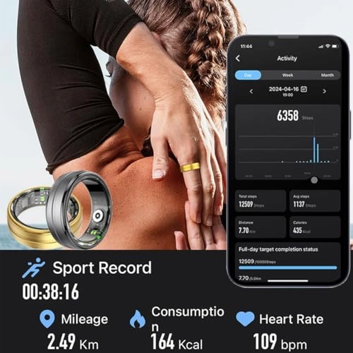 Smart Ring - LED Dispay Screen Heart Rate Sleep Tracker