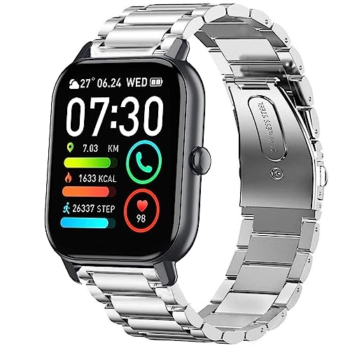 Watch Band for P66D Smartwatch 1.85 Inch - Stainless Steel Black