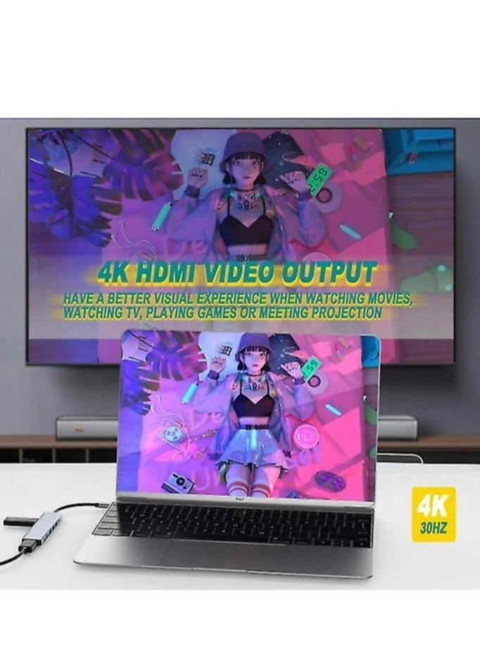 USB C Hub - 4K HDMI 100W PD