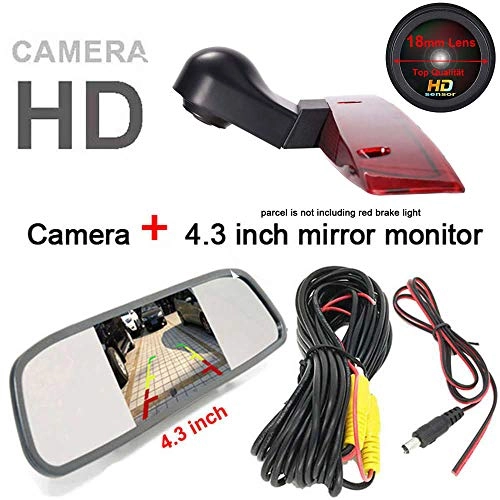 Brake Light Reversing Camera + Rear View Mirror Monitor - Night vision 628 x 586 pixels