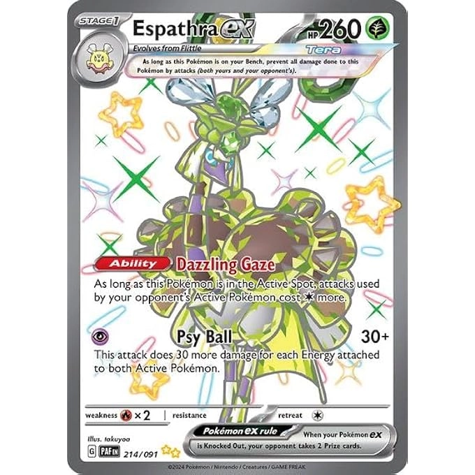 rayihni POKEMON ESPATHRA EX 214/091 - PALDEAN FATES