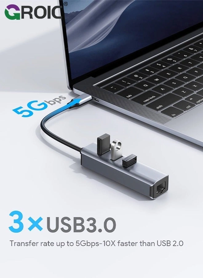 USB C Ethernet Adapter - Gigabit 3 USB 3.0