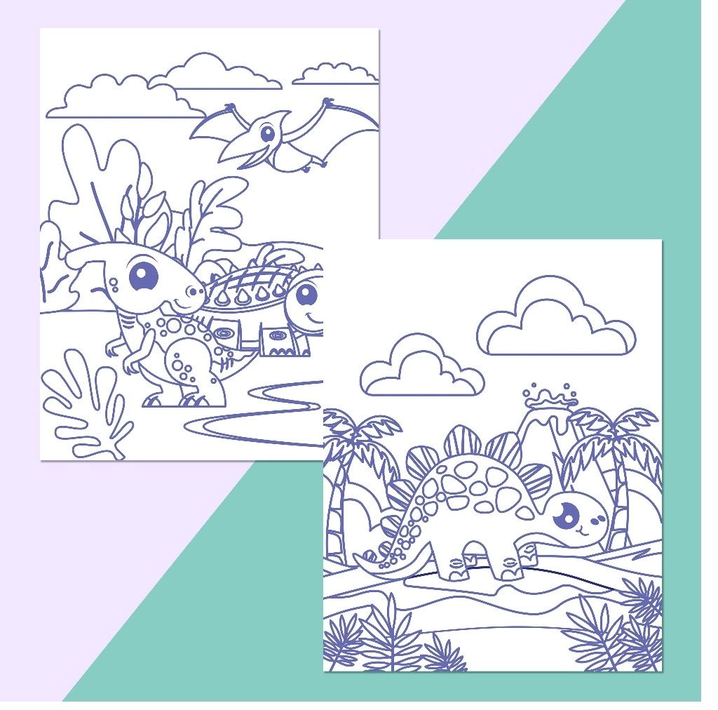 Dinosaurs Colour Me Magnets - 3+ years