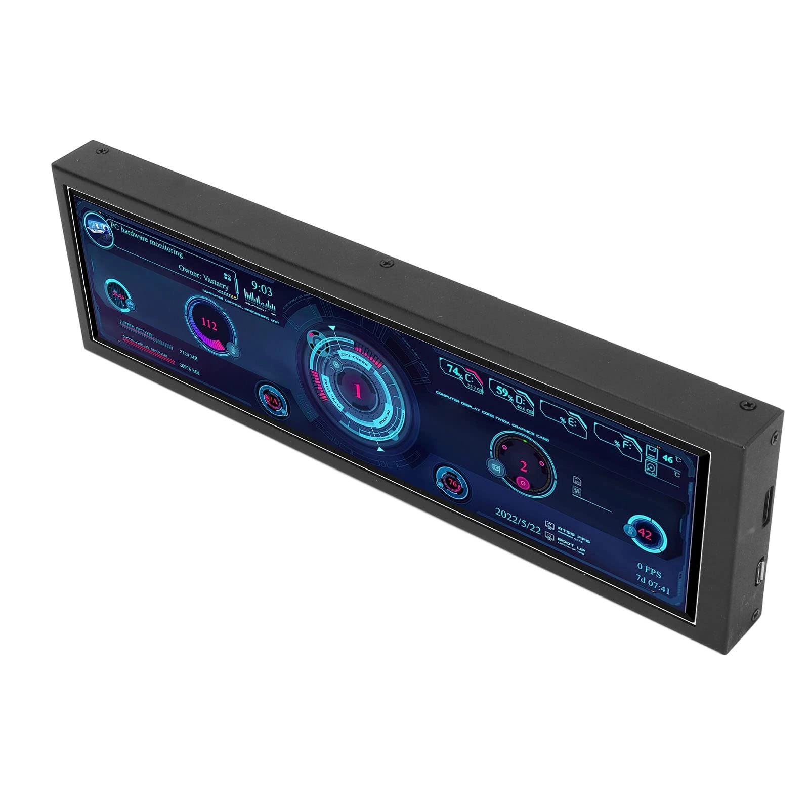 MRGQGEQOC Chassis Secondary Screen - 1920x480 8.8 inch