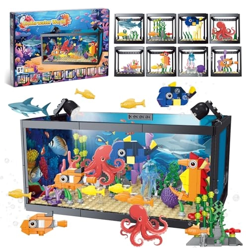 Fish Tank Building Sets - Shark Octopus Crab 575 pcs